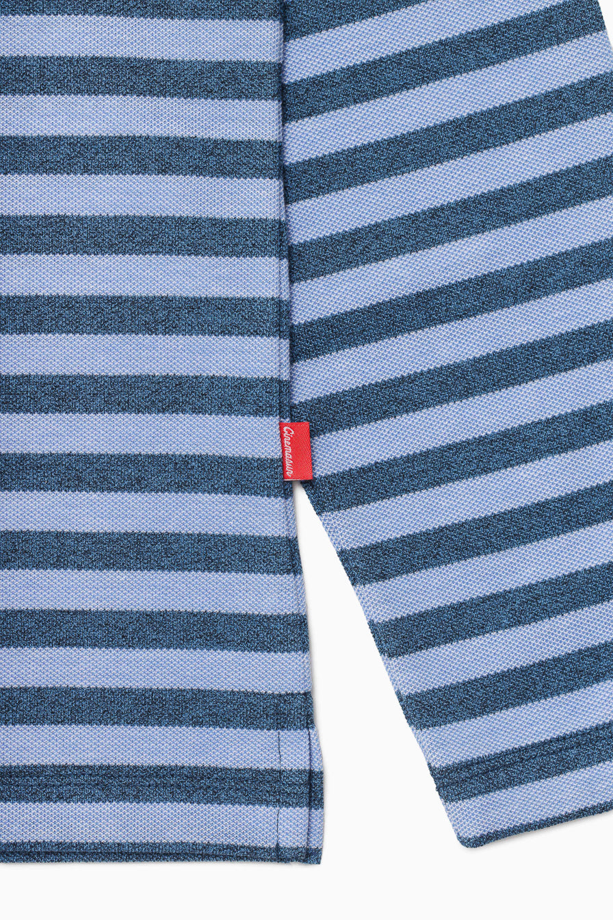 Script Logo Long Sleeves Polo - Azure