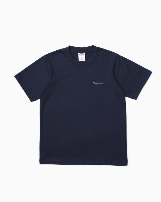 Script Logo Heavy Cotton Tee - Midnight Navy
