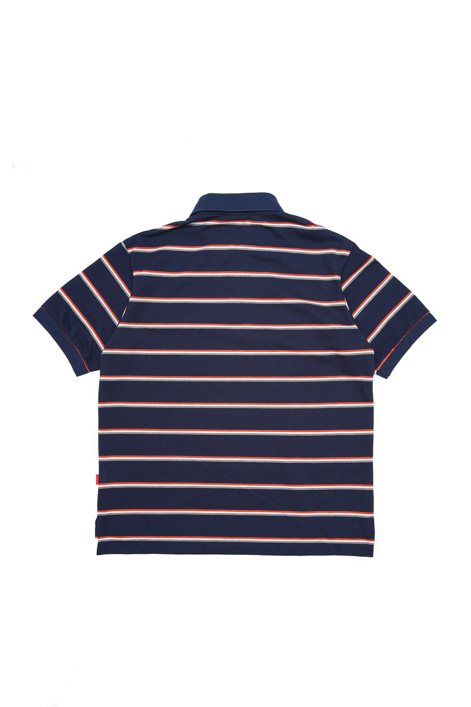 Script Icon Stripe Pique Polo Shirt - Navy Blue