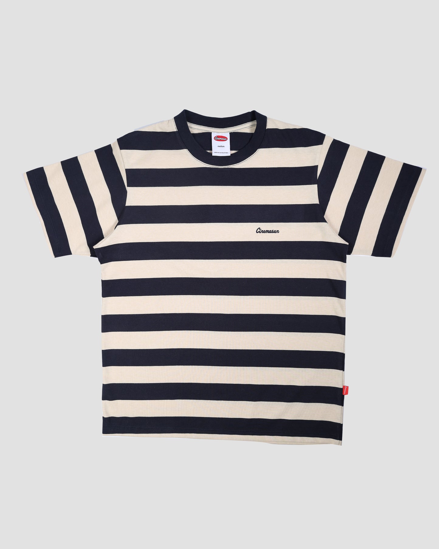Navy & Oat Wide Stripes T-Shirt
