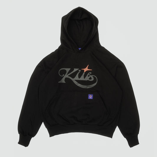 Kits Logo Brushed Hoodie - Black