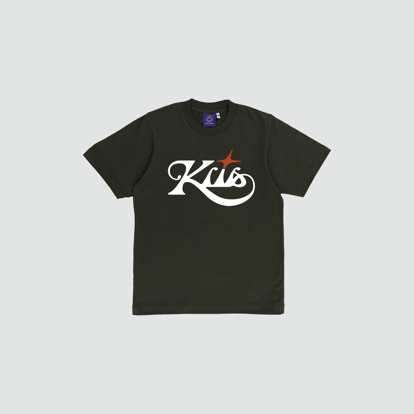 Kits Logo Suede Tee - Olive
