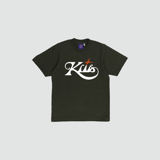Kits Logo Suede Tee - Olive