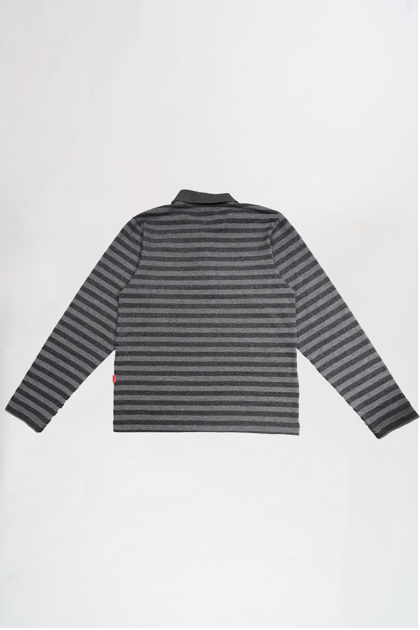Script Logo Long Sleeves Polo - Black