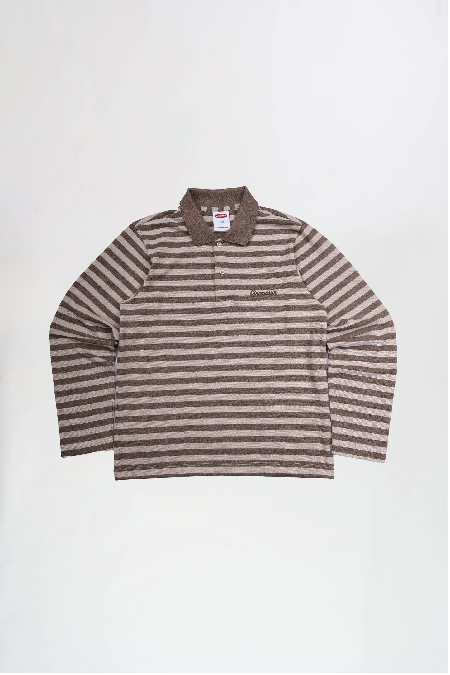Script Logo Long Sleeves Polo - Brown