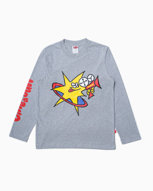 Director Graphic Long Sleeve Cotton Tee - Heather