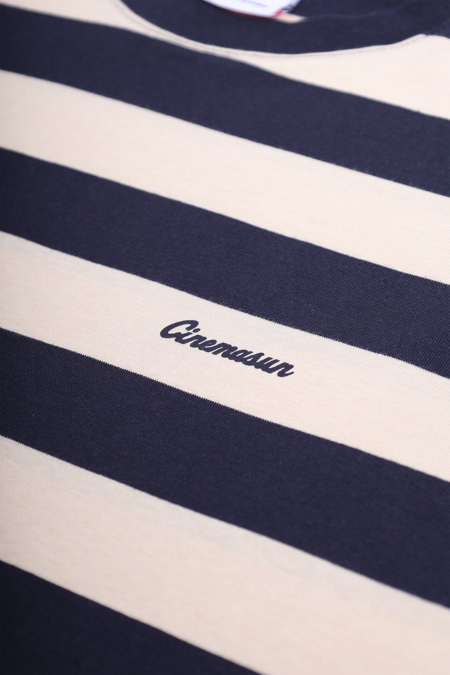 Navy & Oat Wide Stripes T-Shirt