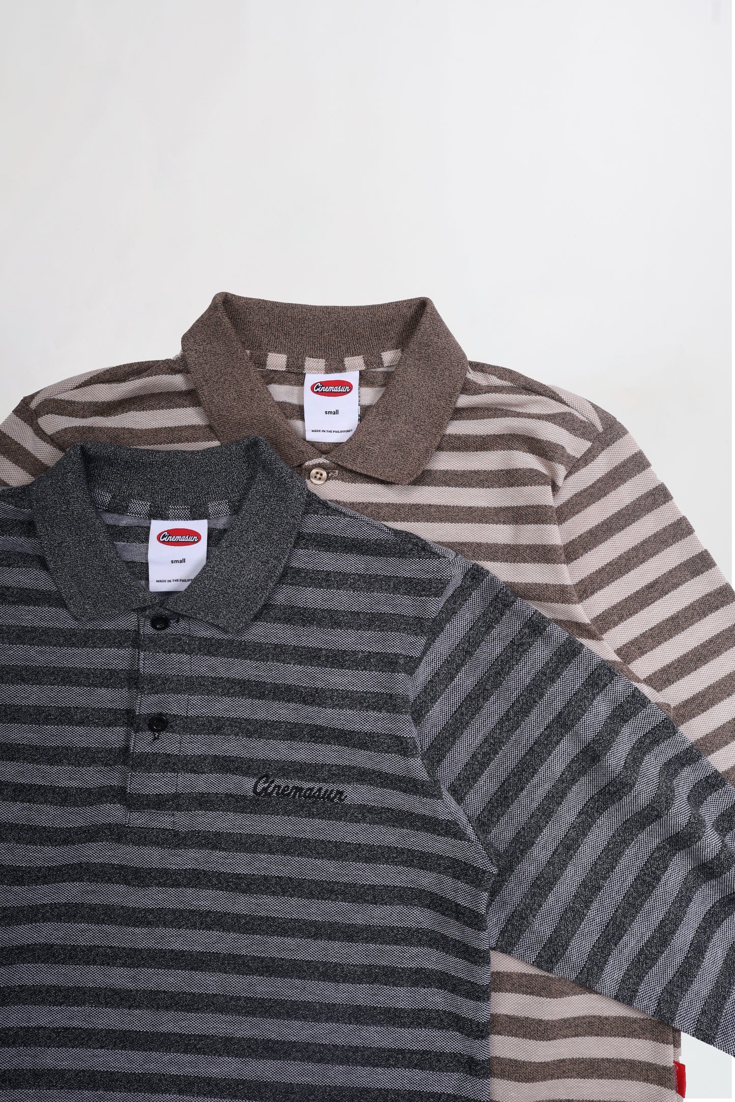 Script Logo Long Sleeves Polo - Brown