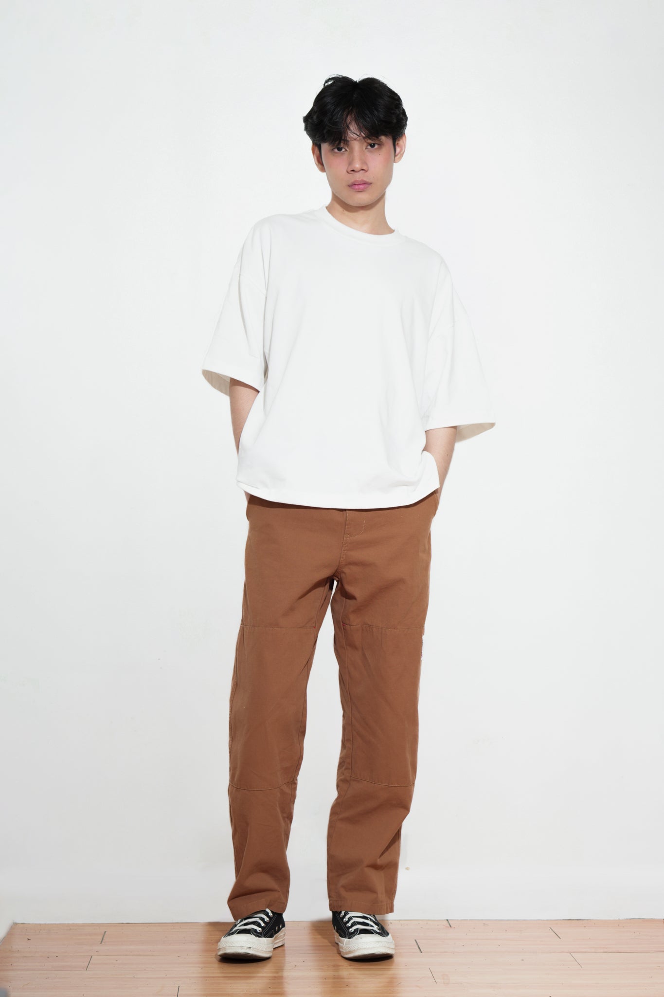 Tempo Heavy Jersey Cropped Tee - White