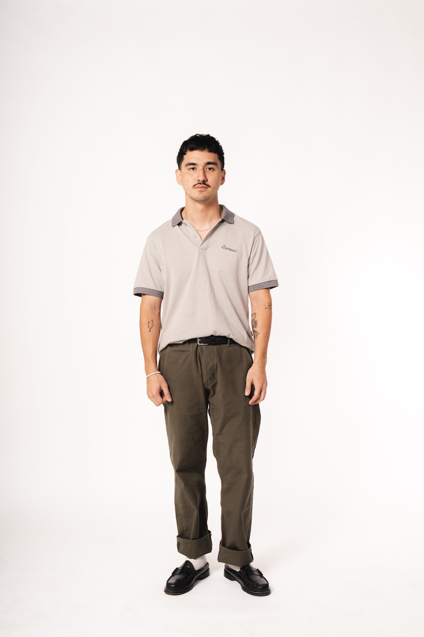 Script Polo Shirt - Ash