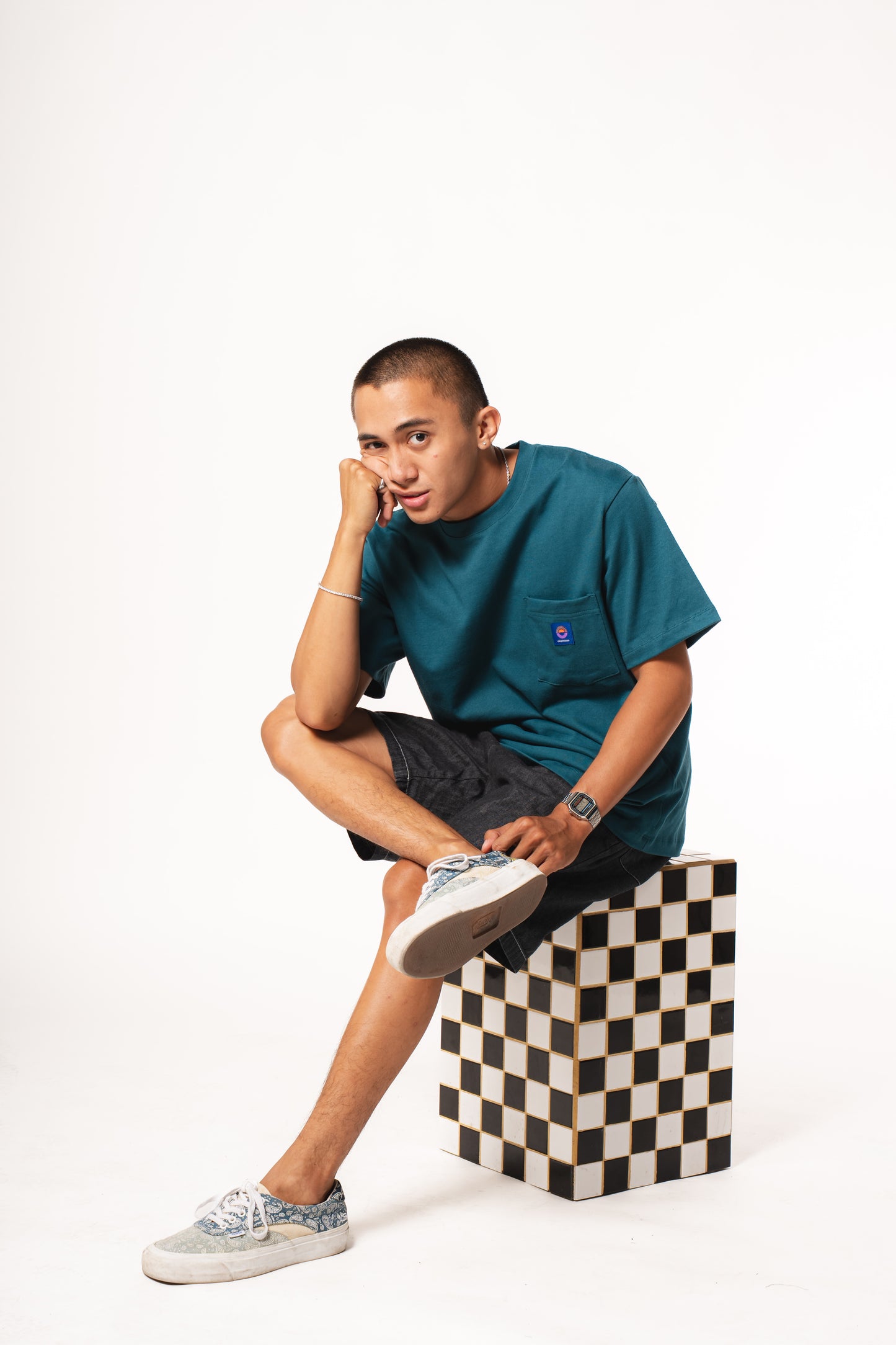 Pocket Heavy Jersey Tee - Mosaic Green