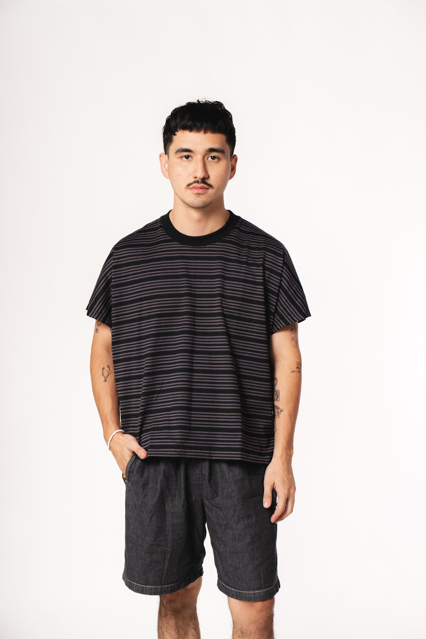 Cotton Stripes Metro Presko - Black
