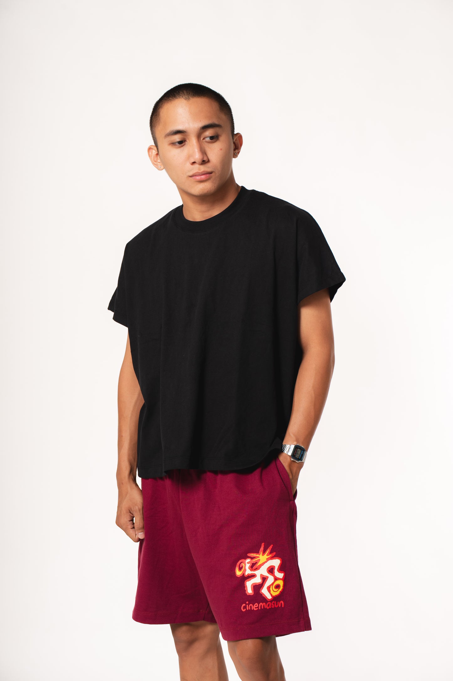 Tiny Man Heavy Jersey Shorts - Wine