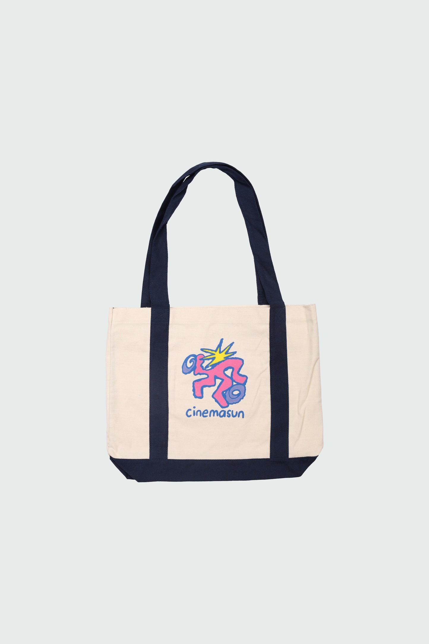 Classic Core Tote Bag - Beige & Navy