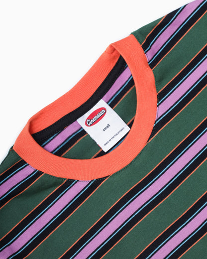 Pocket Stripes Jersey Tee - Pine