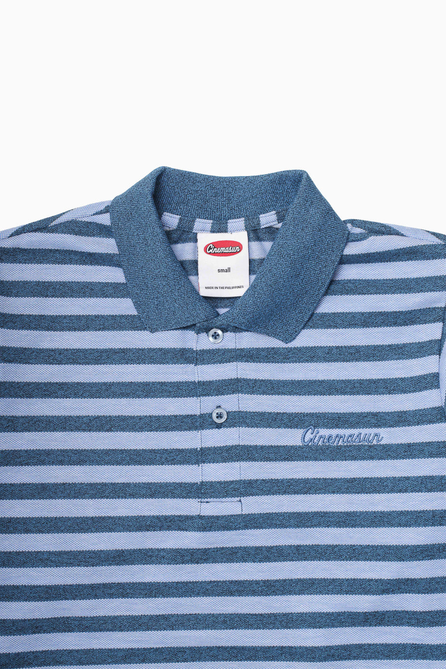 Script Logo Long Sleeves Polo - Azure