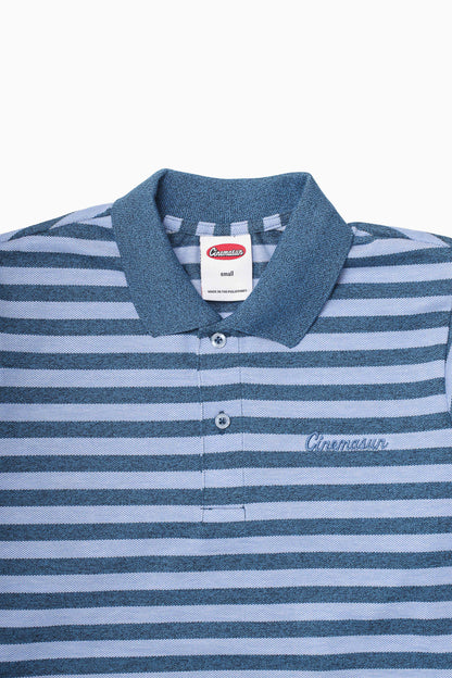 Script Logo Long Sleeves Polo - Azure