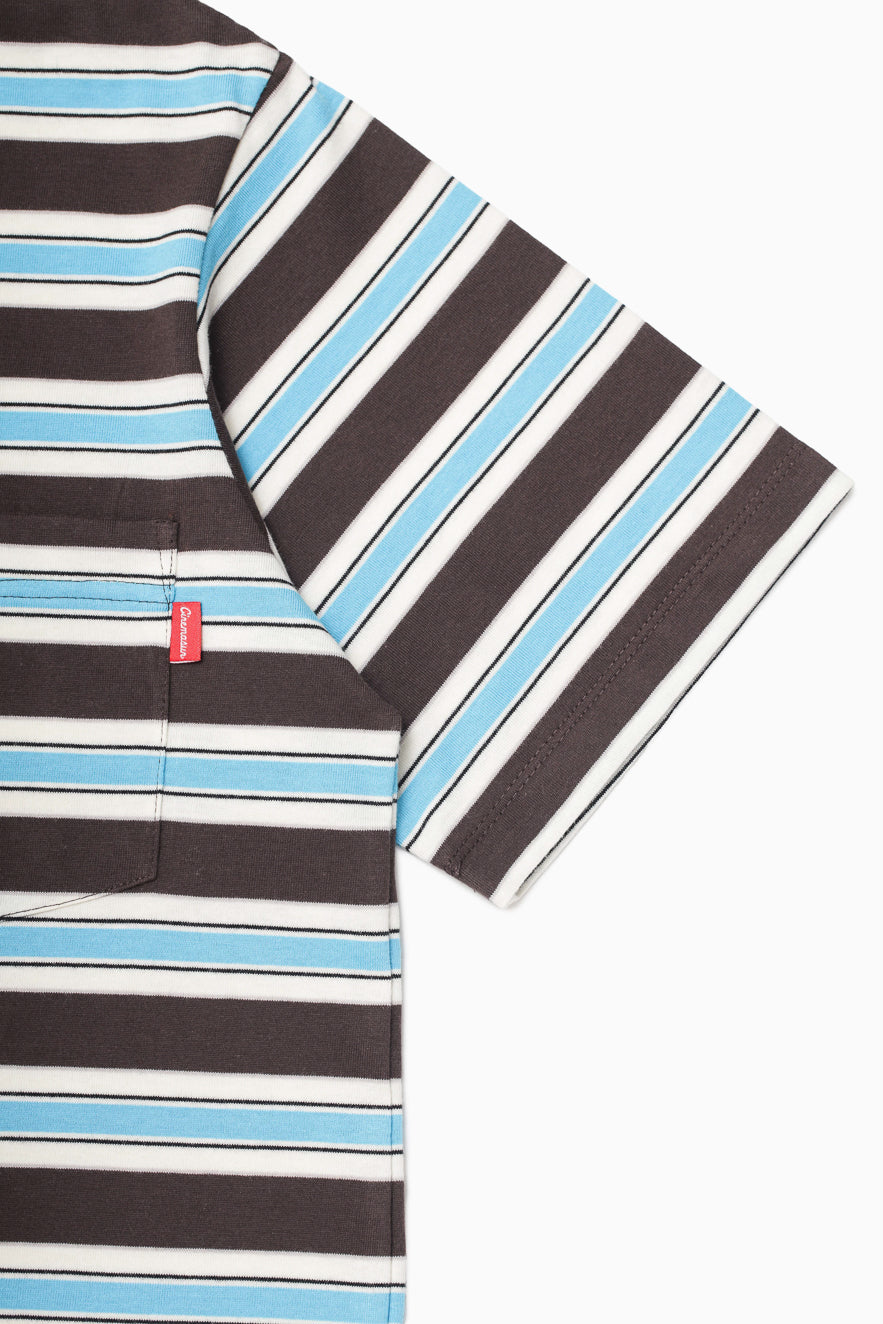 Pocket Stripes Jersey Tee - Sky