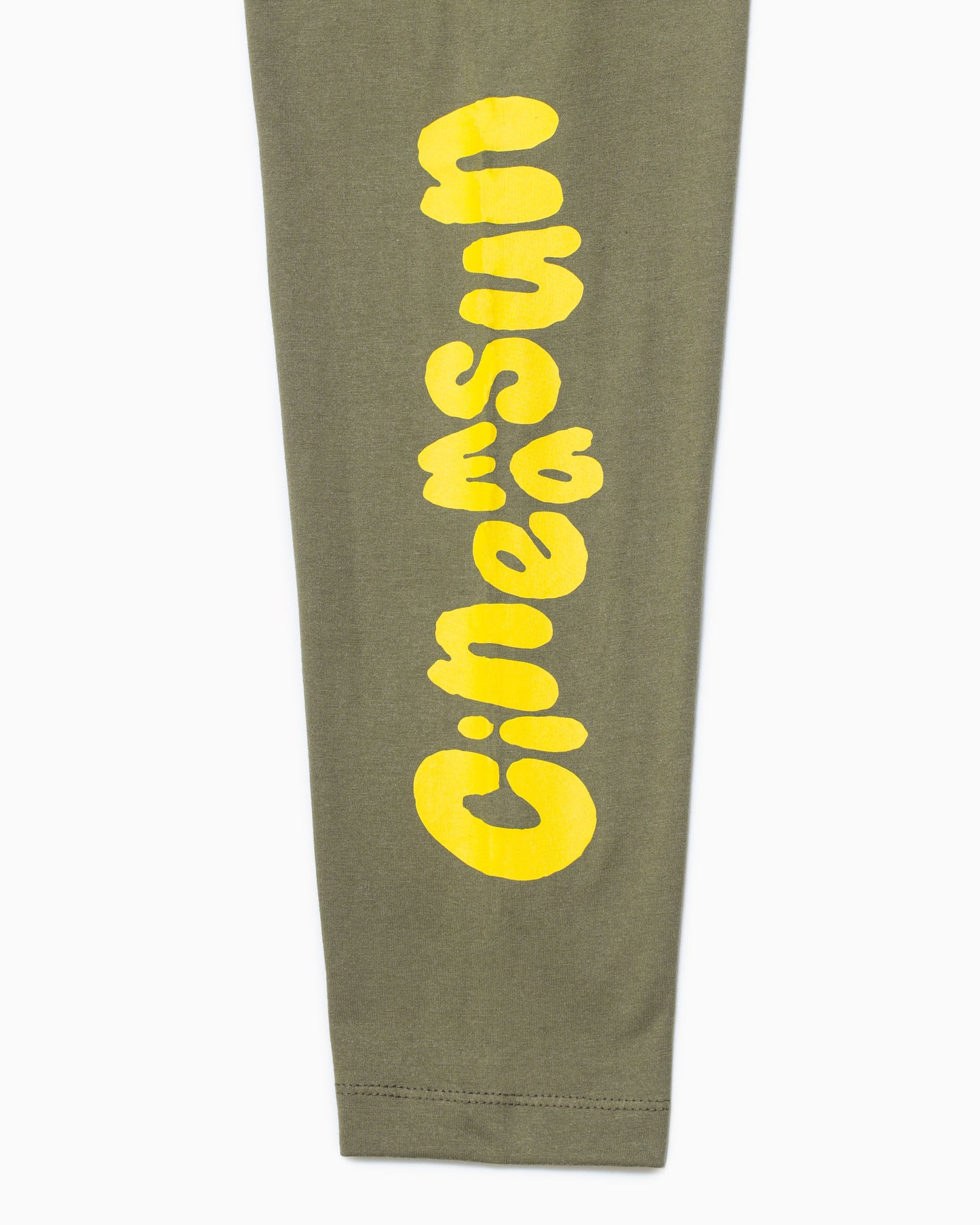 Eve Graphic Long Sleeve Cotton Tee - Olive