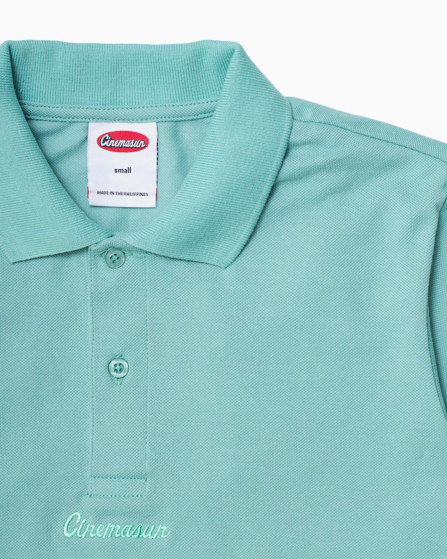 Script Icon Pique Polo Shirt - Sea Foam