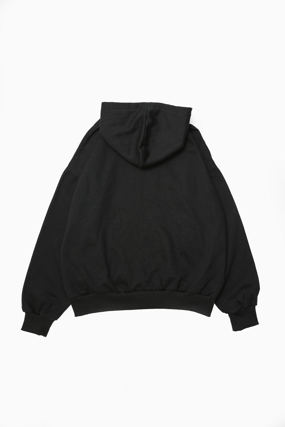 Script Brushed Hoodie - Black