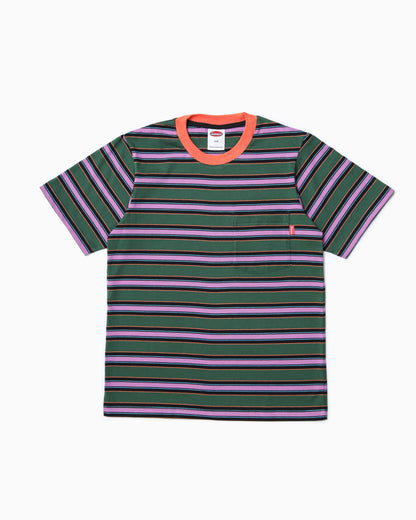 Pocket Stripes Jersey Tee - Pine