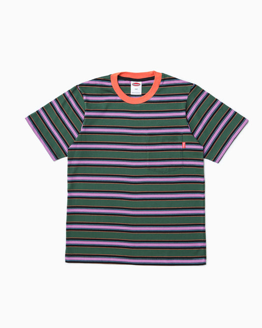 Pocket Stripes Jersey Tee - Pine