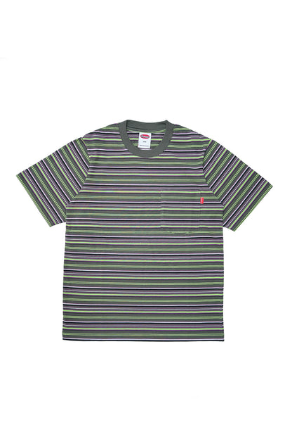 Pocket Stripes Jersey Tee - Green