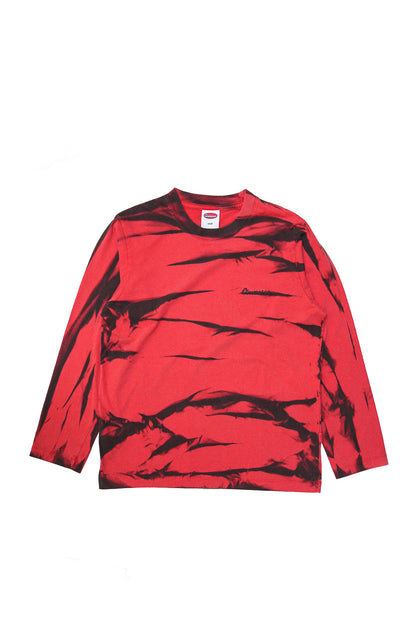 Cotton Tiger Stripes L/S - Scarlet