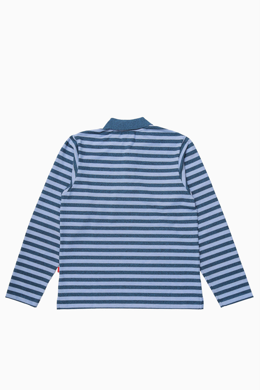 Script Logo Long Sleeves Polo - Azure