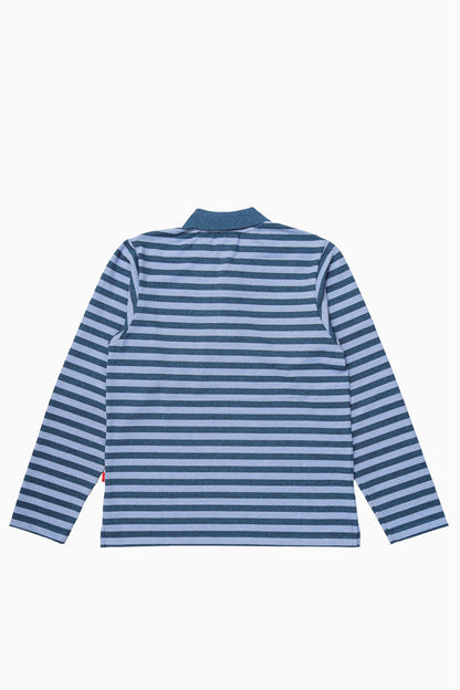 Script Logo Long Sleeves Polo - Azure