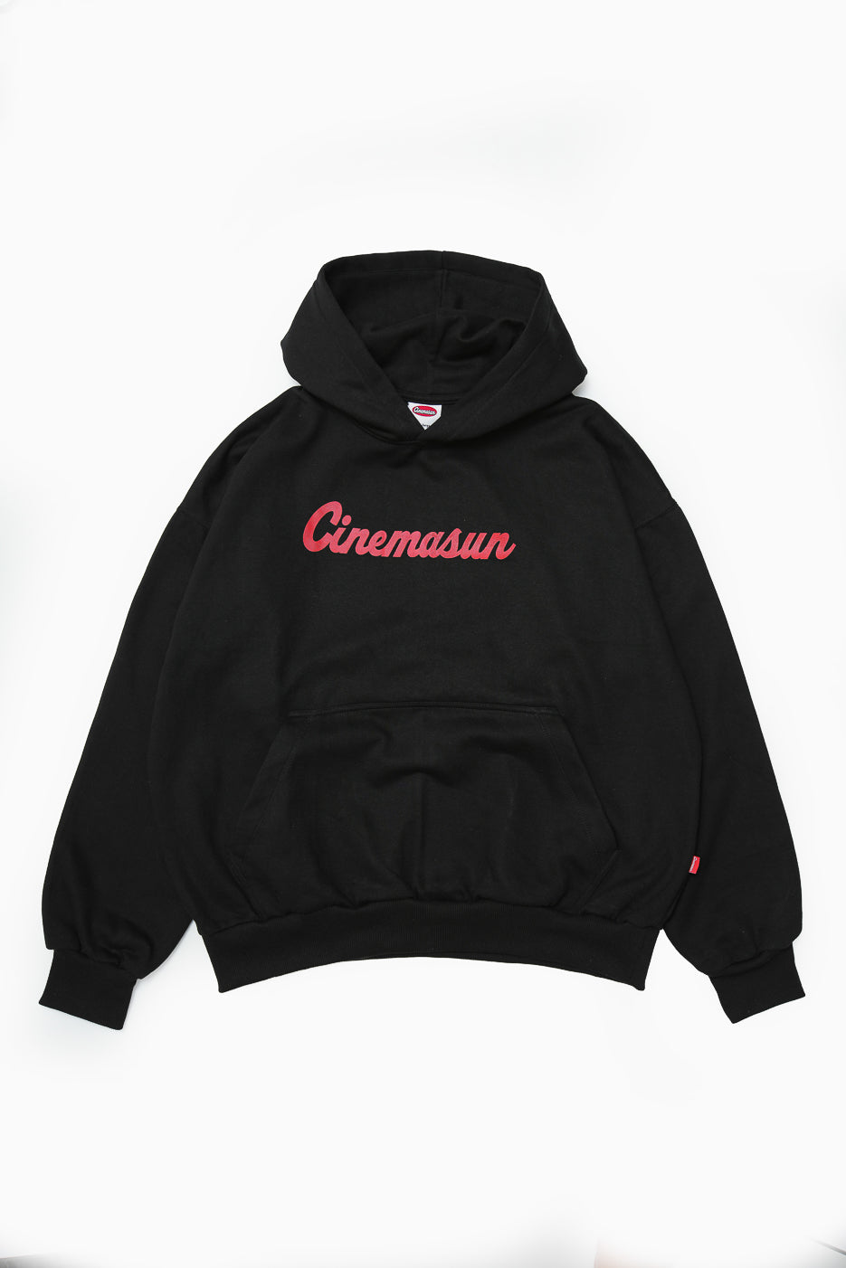 Script Brushed Hoodie - Black