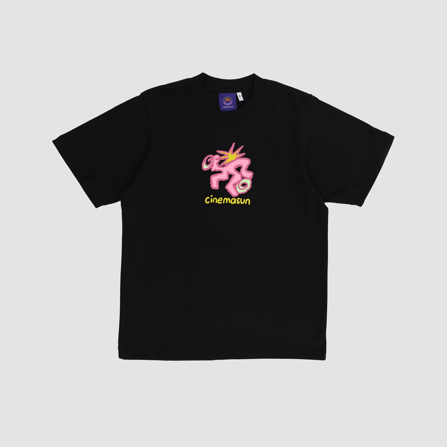 S/S Black Tiny Man Graphic Tee