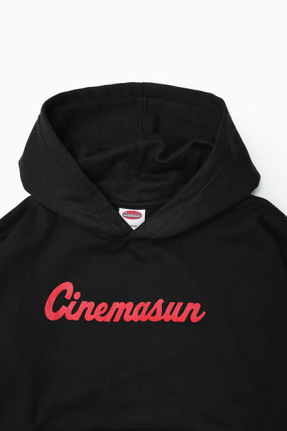 Script Brushed Hoodie - Black