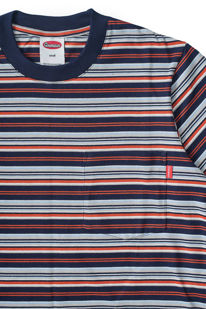Pocket Stripes Jersey Tee - Royal Blue