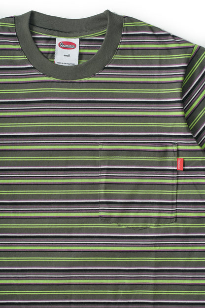Pocket Stripes Jersey Tee - Green