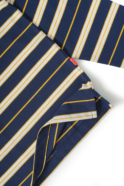 Script Logo Long Sleeves Polo - Royal Blue