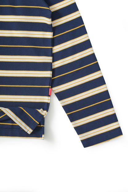Script Logo Long Sleeves Polo - Royal Blue