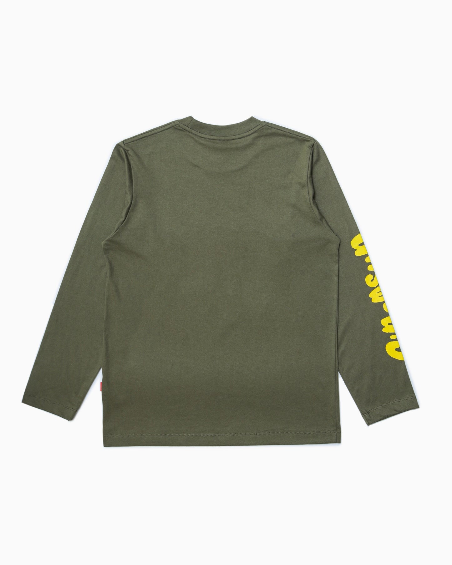 Eve Graphic Long Sleeve Cotton Tee - Olive
