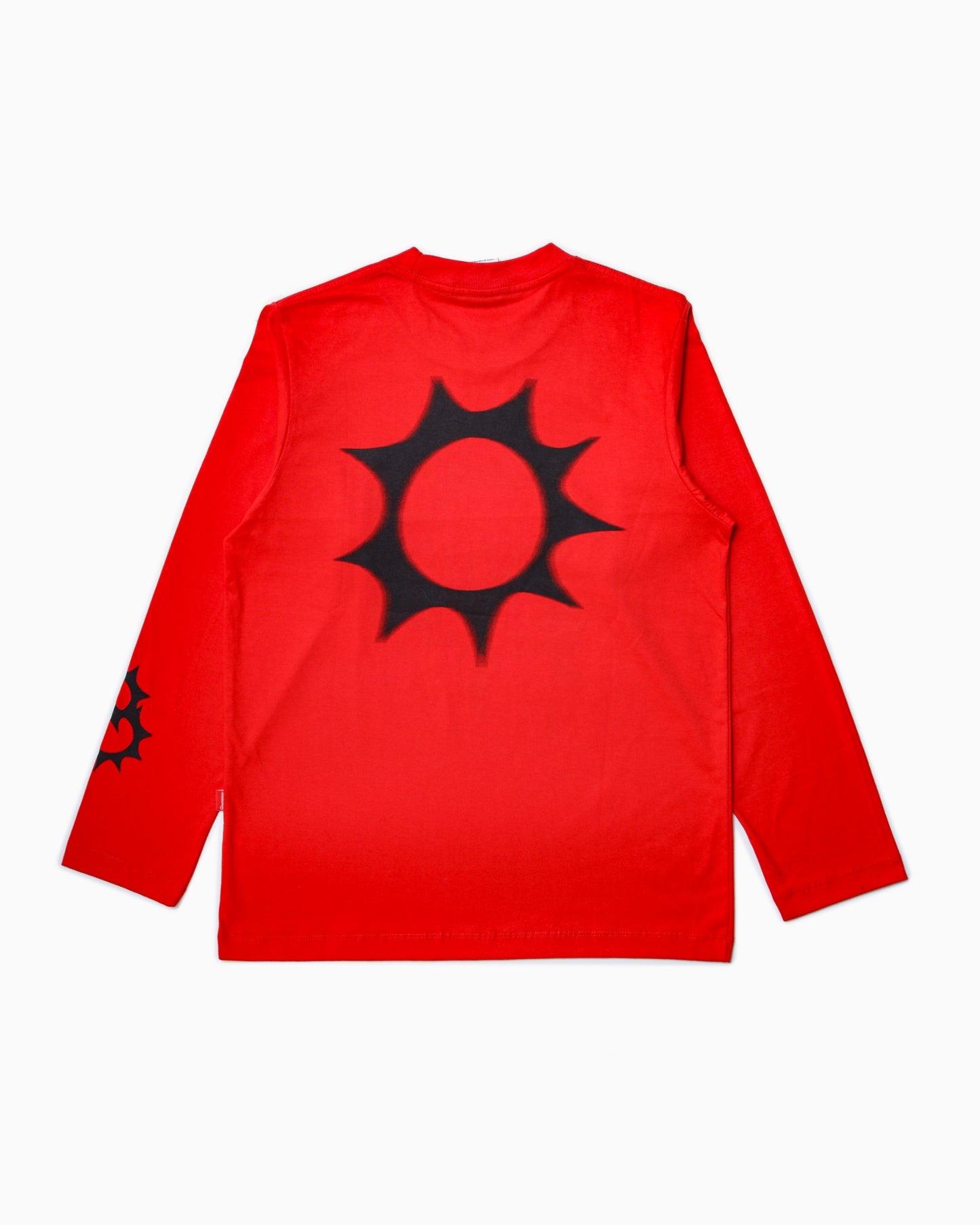 Starburst Graphic Long Sleeve Cotton Tee - Scarlet