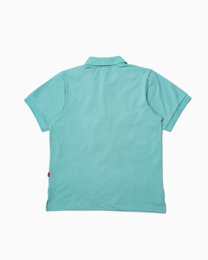 Script Icon Pique Polo Shirt - Sea Foam