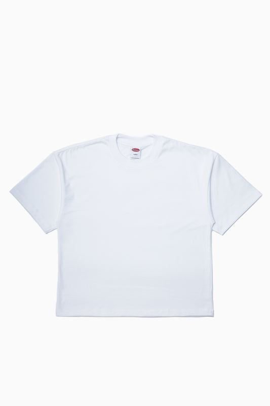 Tempo Heavy Jersey Cropped Tee - White
