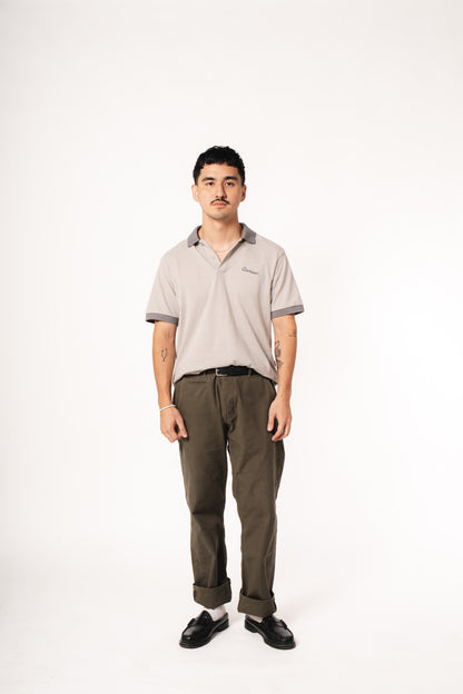 Script Polo Shirt - Ash