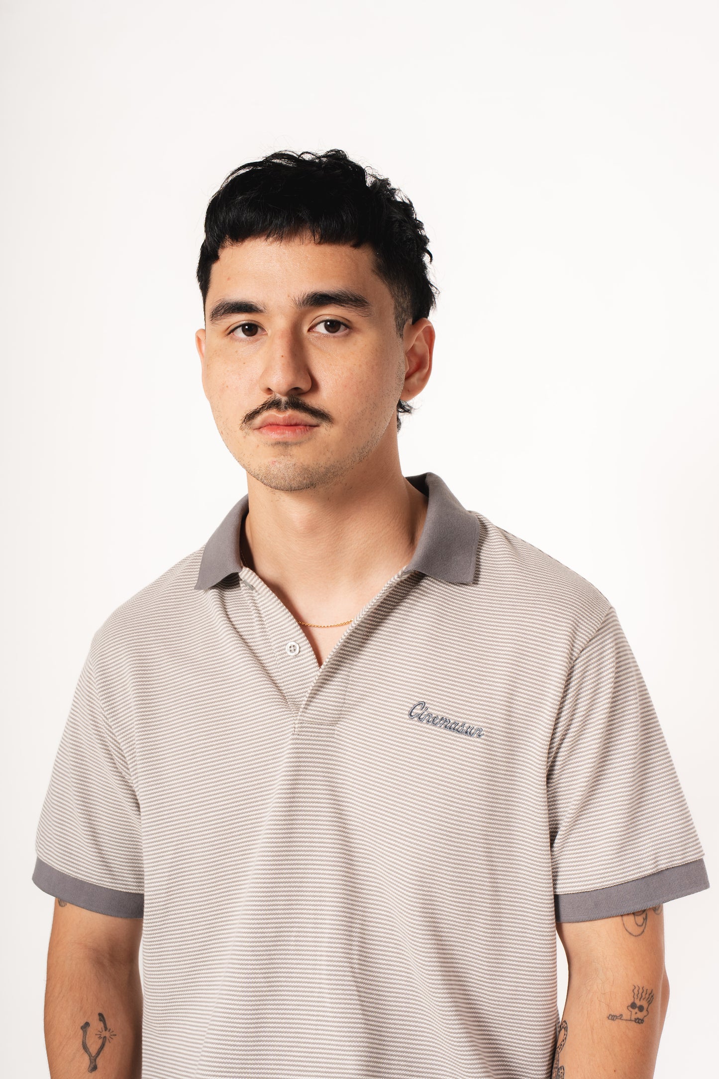 Script Polo Shirt - Ash