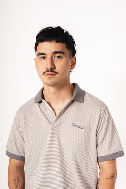 Script Polo Shirt - Ash