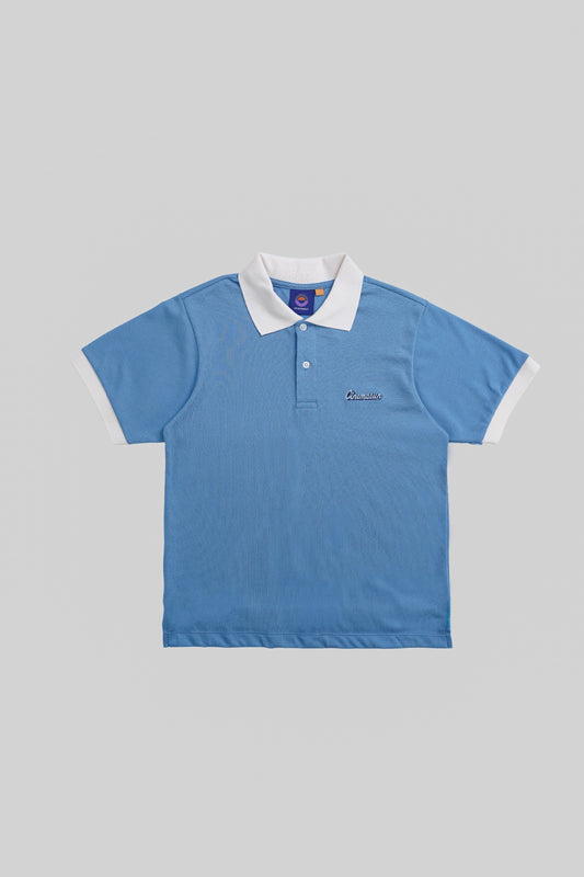 Blue Script Polo Shirt