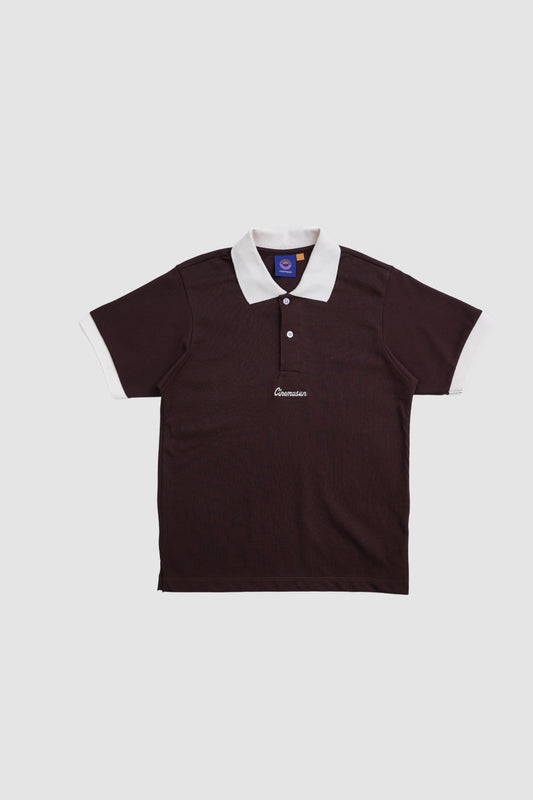 Brown Script Polo Shirt