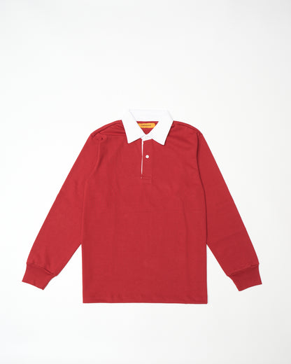 L/S Maroon Rugby Polo